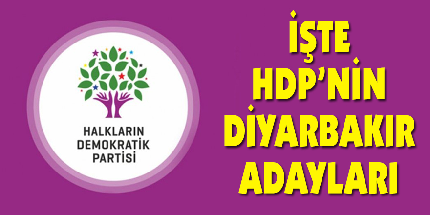 HDPç™nin Diyarbakır adayları