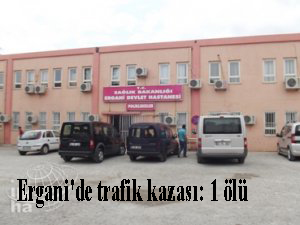 Ergani'de trafik kazası: 1 ölü