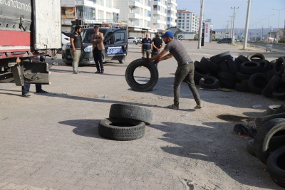 2 bin araç lastiği çöp olmaktan kurtuldu