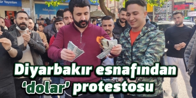 Diyarbakır esnafından 'dolar' protestosu