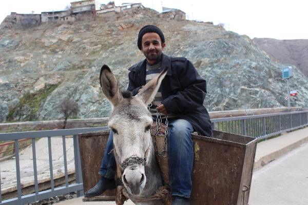 Maden'in Dar Sokaklarındaki A‡öpler 'Kadrolu' Eşeklerle Toplanıyor